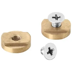 Magnetoplan Messingadapter Standard mit Schrauben - 2 Stück