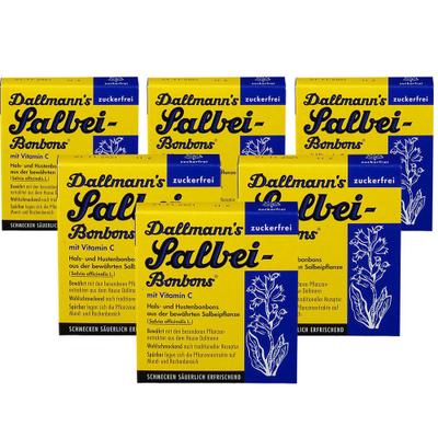 Dallmanns® Salbeibonbons zuckerfrei Fünferpack 5x20 St Bonbons