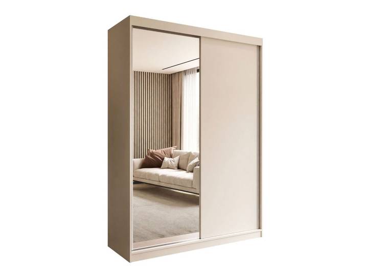 KLEIDERSCHRANK CAMARO II Kaschmir mit Spiegel 150 cm