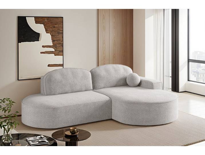 Kaiser Möbel Ecksofa mit Schlaffunktion,Bettkasten Modena Runden stoff Poso/Arena/Salvador, Elegantes Design mit Funktionalität