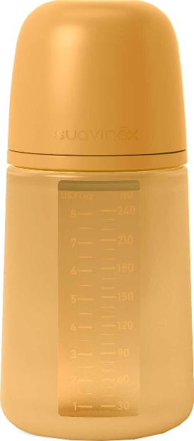 Suavinex Selection Colour Essence Biberão Intense 240ml +3m Cor Mostarda