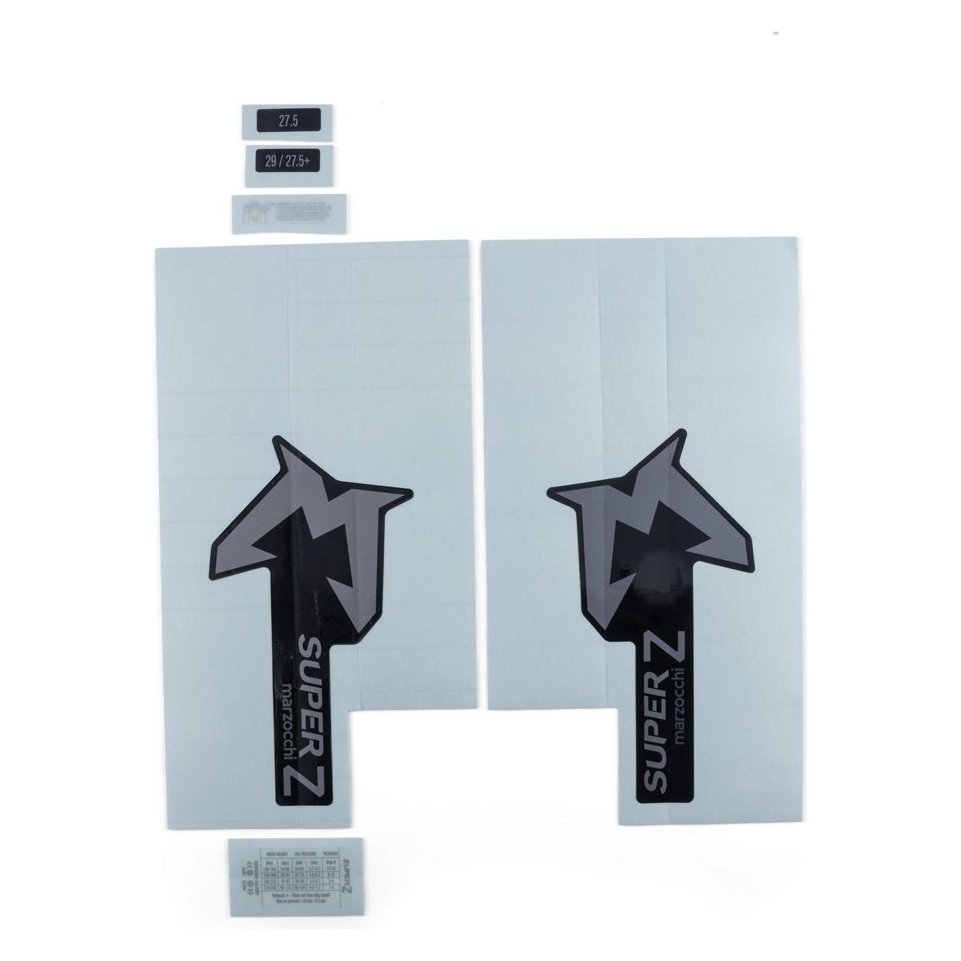 Fox Decal Kit: 2025, Marzocchi Super Z, Neutral/Gloss Black, Shiny Black Fork FK (58892322)