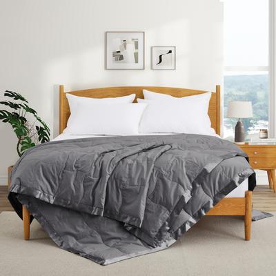 Peace Nest Ultra-Soft Cozy Down Feather Fiber Bed Blanket with Satin Trim