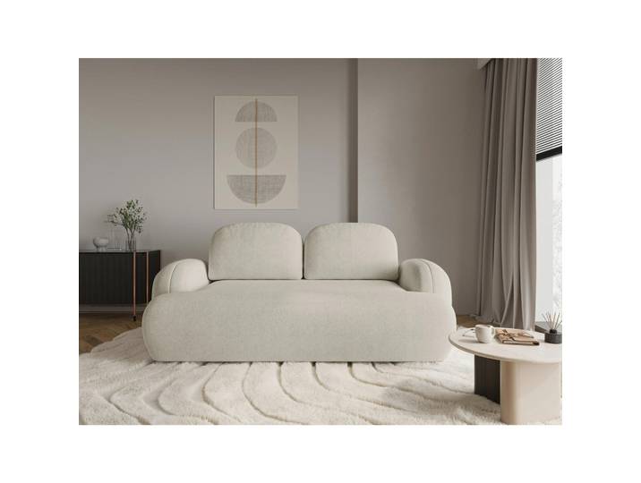 Mid.you 2-Sitzer-Sofa Sevilla Plus, Creme, Kunststoff, Füllung: Schaumstoff, 210x92x110 cm, Wohnzimmer, Sofas & Couches, Sofas, 2-Sitzer Sofas
