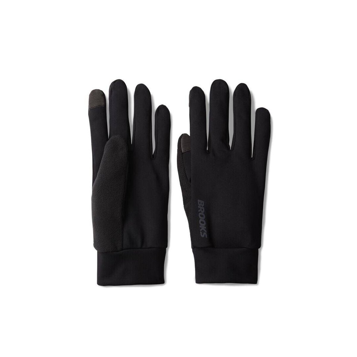 Luvas Brooks Dash Midweight Glove Pretas, Tamanho XS. Unisex