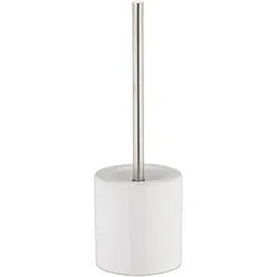 Relaxdays 2 x WC Garnitur Keramik weiß Weiß,Silber