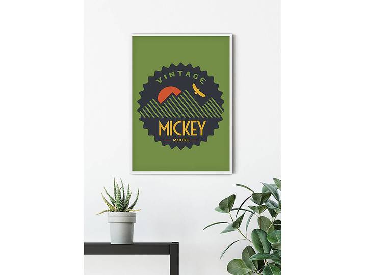 Wandbild Mickey Mouse Vintage 50 x 70cm Multicolor