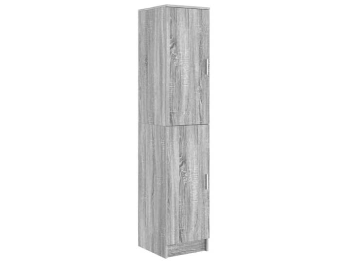KPOTUERTU Highboard Sonoma-Grau 35 x 39 x 168 cm Holzwerkstoff,glatte Oberfläche,rechteckige Form,viele Fächer,tiefe Ablagen,minimalistisches Design,Innenbereich