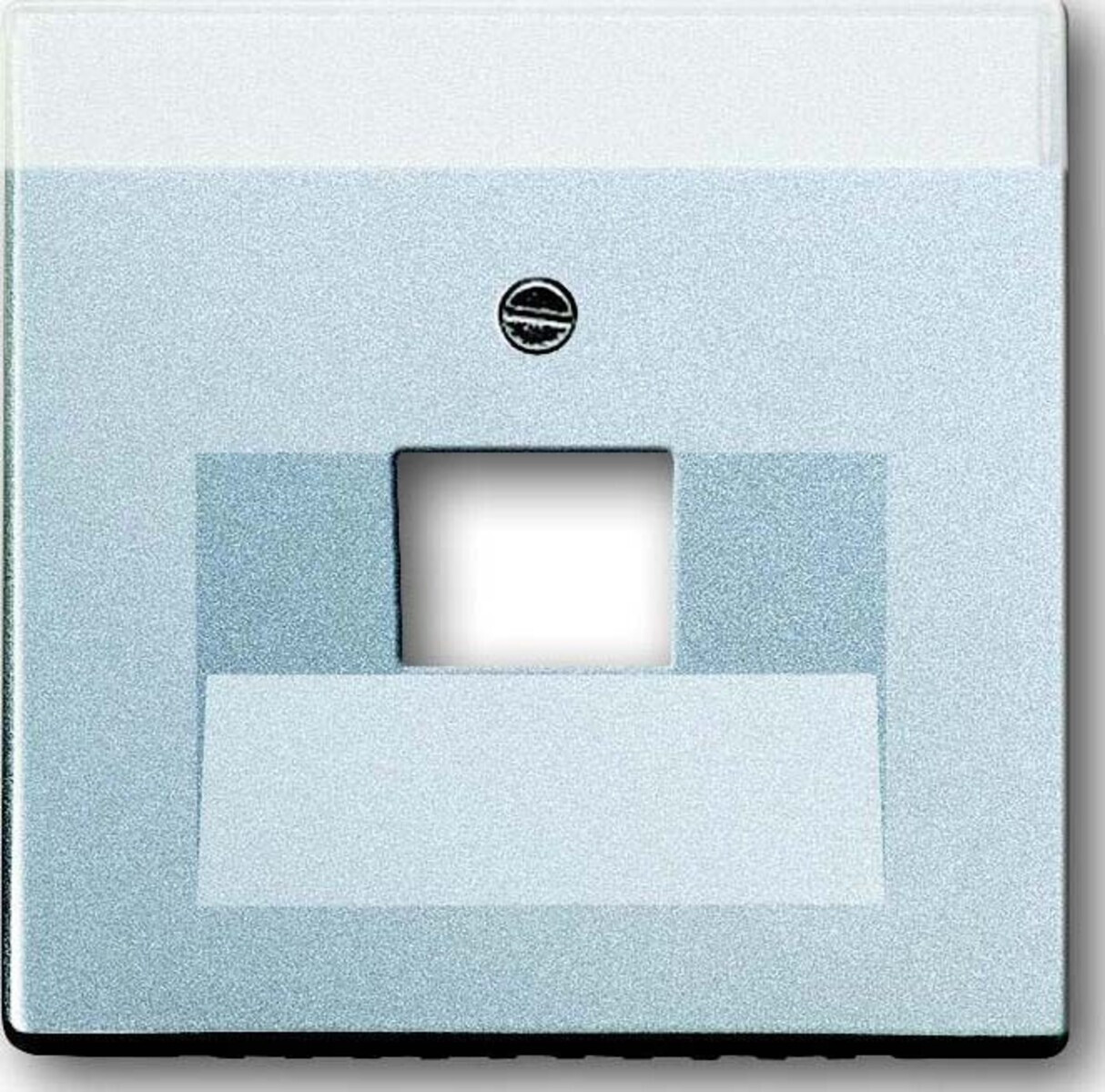 Busch-Jaeger BJ lineaire afdekking model 1803-83 voor 1 stopcontact, aluminiumzilver