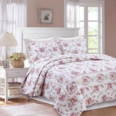 The Gray Barn Ravens Way Vintage Rose Cotton Quilt Bedding Set