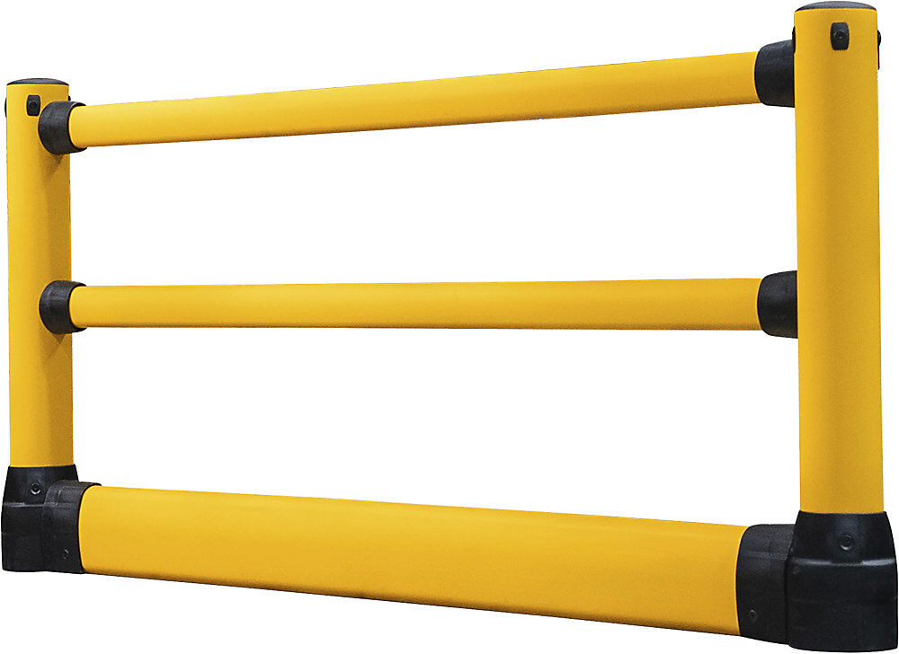 Rammschutzgeländer S-Line mit Unterfahrschutz, LxBxH 2438 x 205 x 1170 mm, Starter-Set Black Bull