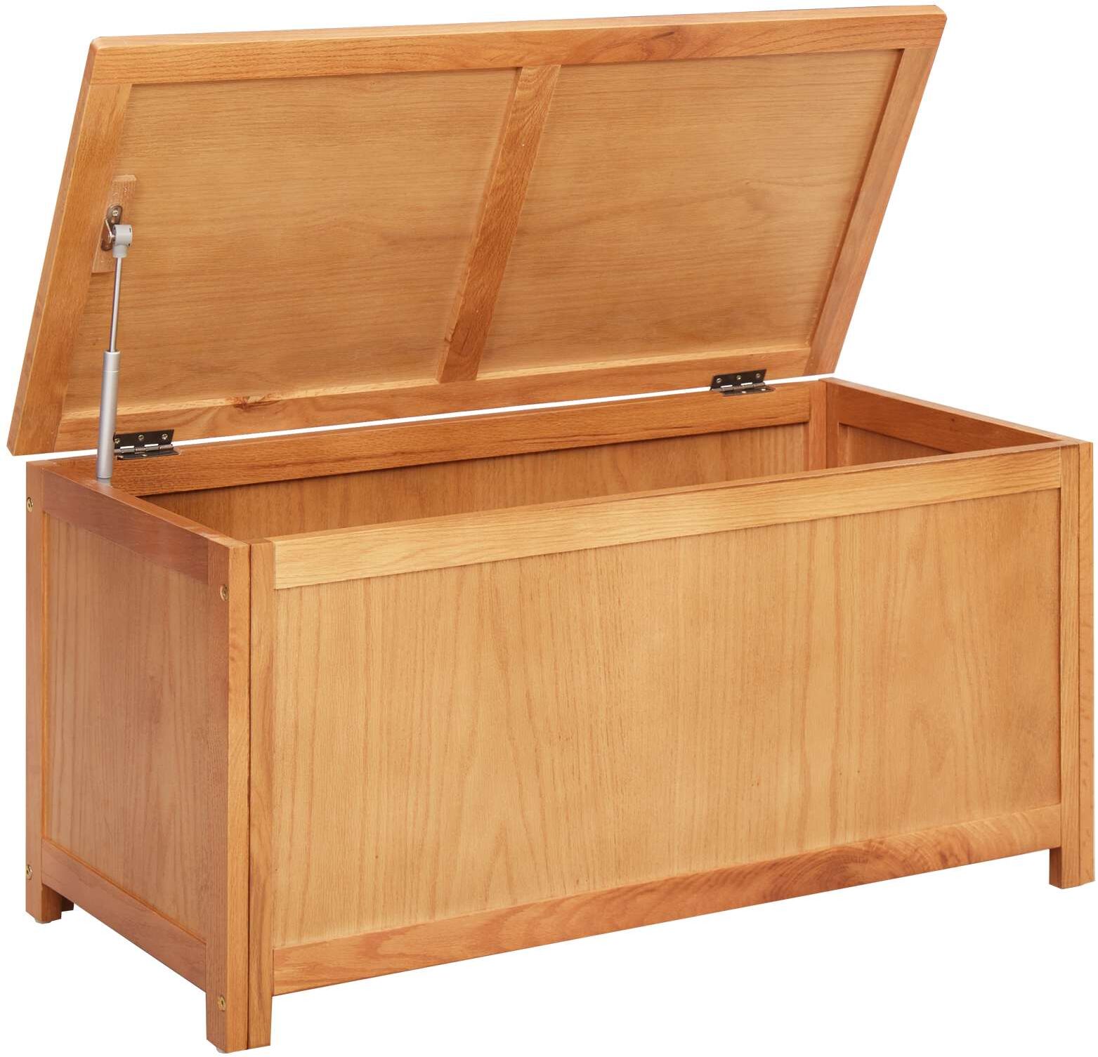 vidaXL Boîte de rangement 90 x 45 x 45 cm Bois de chêne massif