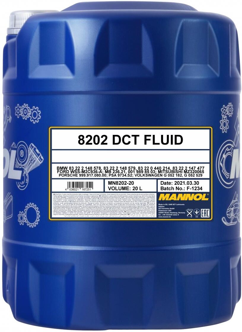 Sct - Mannol Öl Mannol 8202 Dct Fluid [20l] Mn8202-20 20l Für Geely Bmw