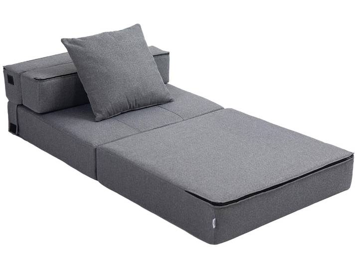 HOMCOM Schlafsessel Schlafsofa Sofabett Einzelsofa mit Waschbarem Kissen Grau