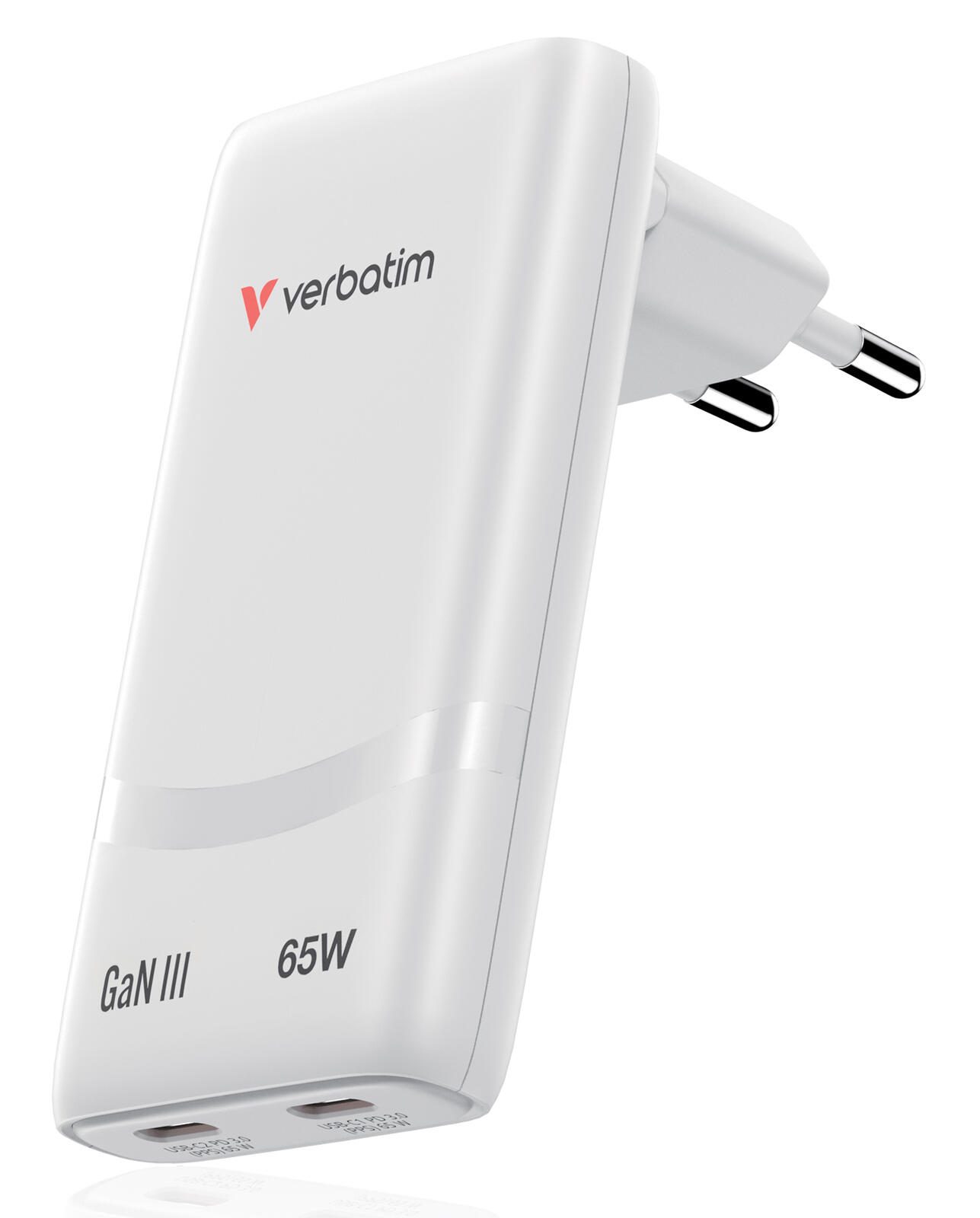 verbatim Fold 'n’ Go GaN III Ladeadapter weiß, 65 W 32355
