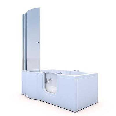 AcquaVapore Seniorendusche und Wanne mit Whirlpool S12D-WP-R-EC Dusche 85x170cm MIT 2K Scheiben Versiegelung