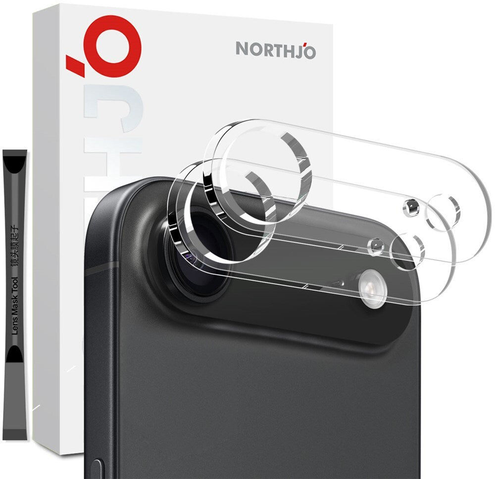 NORTHJO iPhone Air Hærdet Kameralinsebeskyttelsesglas - Gennemsigtig- 2 Stk.