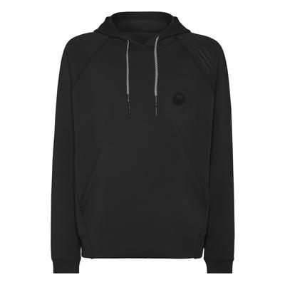 Sweatshirt PLEIN SPORT "Langarm-Sweatshirt", Herren, Gr. XL, schwarz (02, schwarz), Obermaterial: 95% Polyester, 5% Elasthan, Sweatshirts Sweatshirt