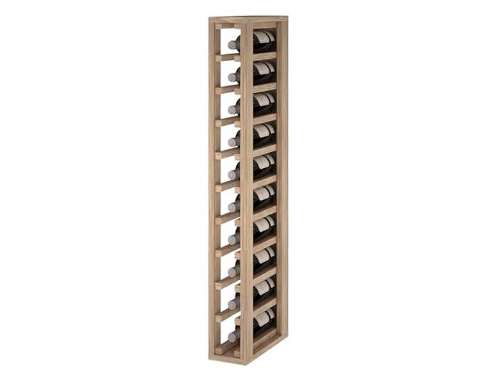 Expovinalia Weinregal Holz Kiefernholz 10 Flaschen - Helle Eiche Weinregalmöbel, Weinregal schmal, Flaschenregal, Weinständer, Wine Rack 105x13x32 cm.