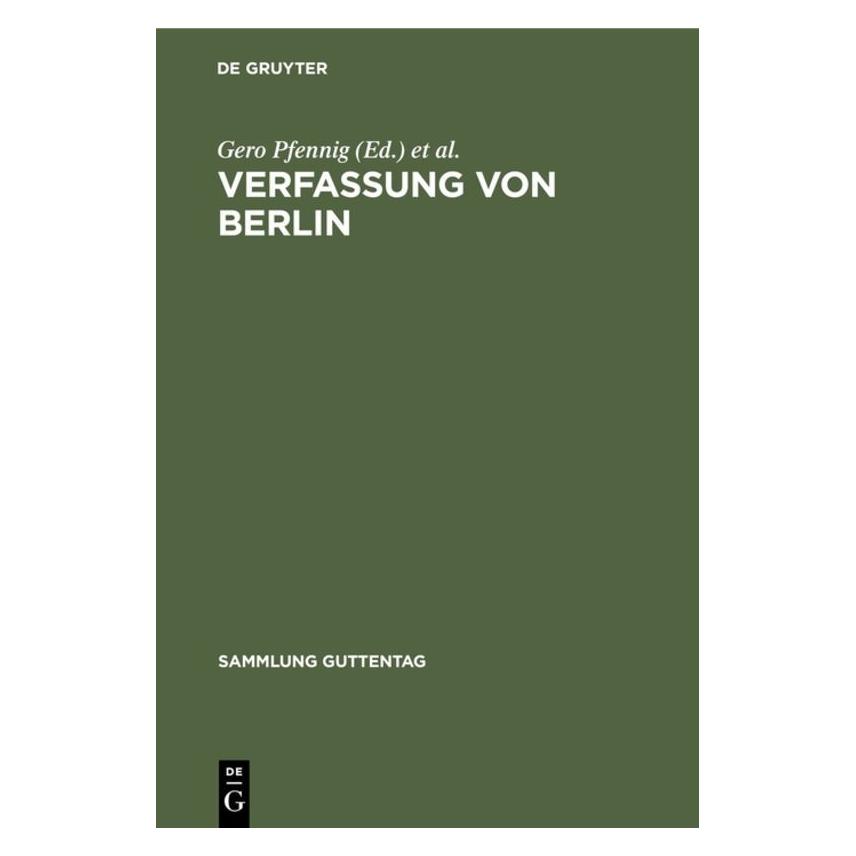 De Gruyter Verfassung von Berlin (67765424)