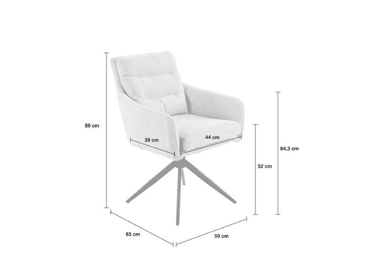 LC Home Esszimmerstühle »Fargo« 6er Set Webstoff dunkelgrau –