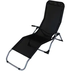 Gesundheitsliege SYLT, Stahl + Kunstgewebe schwarz, faltbar