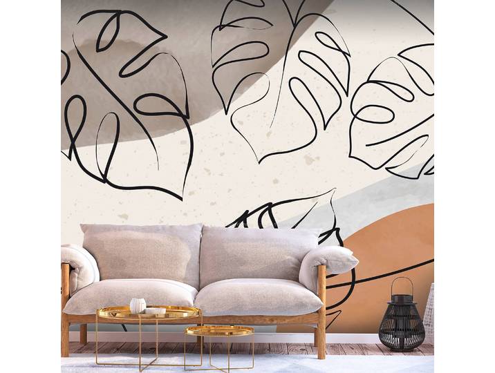 Papier peint intissé Minimal Monstera 300cm
