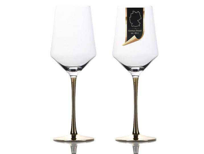 Intirilife Weinglas SET 380 ml (2-tlg), Transparent, Glas, 0.38 L, leicht zu reinigen, Glas, Weingläser