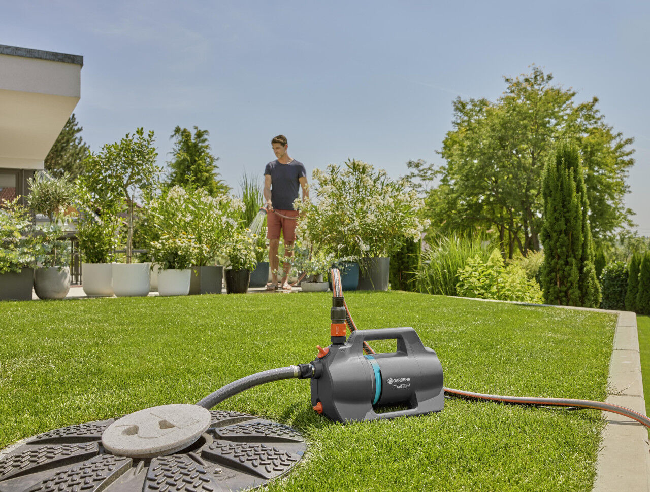 Gardena Gartenpumpe 4200 Silent max. Fördermenge 4.200 l/h, 600 Watt