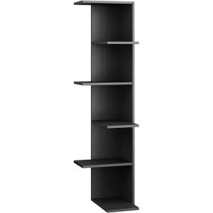 Vicco Bücherregal Tera, anthrazit, Eckregal aus Holz, 5 Fächer, 37 x 140,1 x 37cm