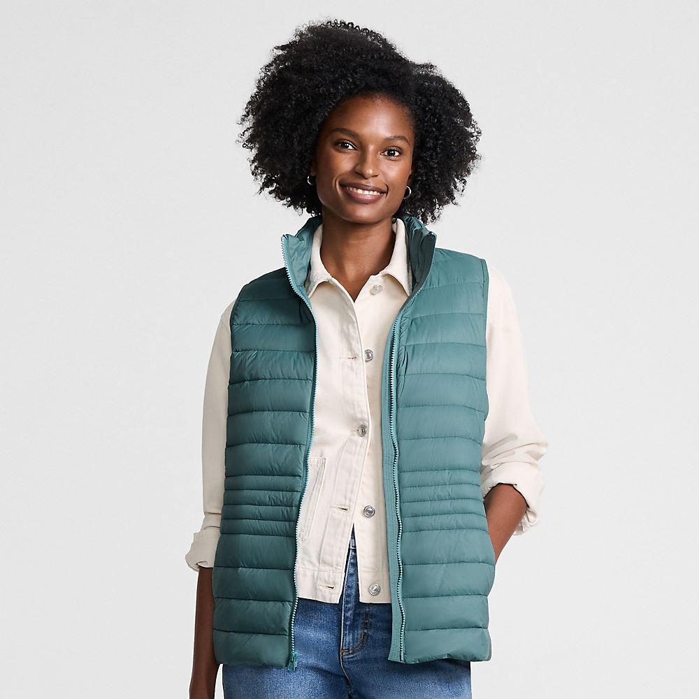 Daunenweste WANDERWEIGHT Verstaubar Ultraleicht für Damen, Damen, size: regular, Grün, Nylon, by Lands' End