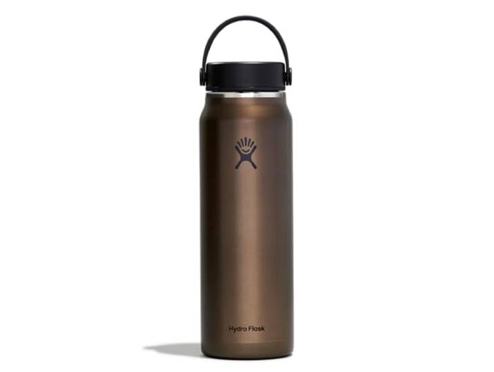 Hydro Flask - Leichte Trinkflasche 946 ml (32 oz) Trail Series - Vakuumisolierte, Wiederverwendbare Trinkflasche aus Edelstahl mit Auslaufsicherem Flex Deckel - Wide-Öffnung - Obsidian