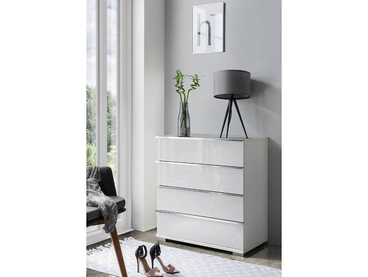 Commode Shanghai 82cm Blanc/Blanc