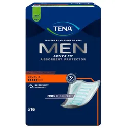 TENA MEN ACTIVE FIT LEVEL 3 Absorbent Protector 16 St