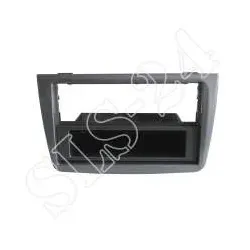 1-DIN Radio Blende mit Ablagefach silber glänzend für Alfa Romeo Mito Doppel-...
