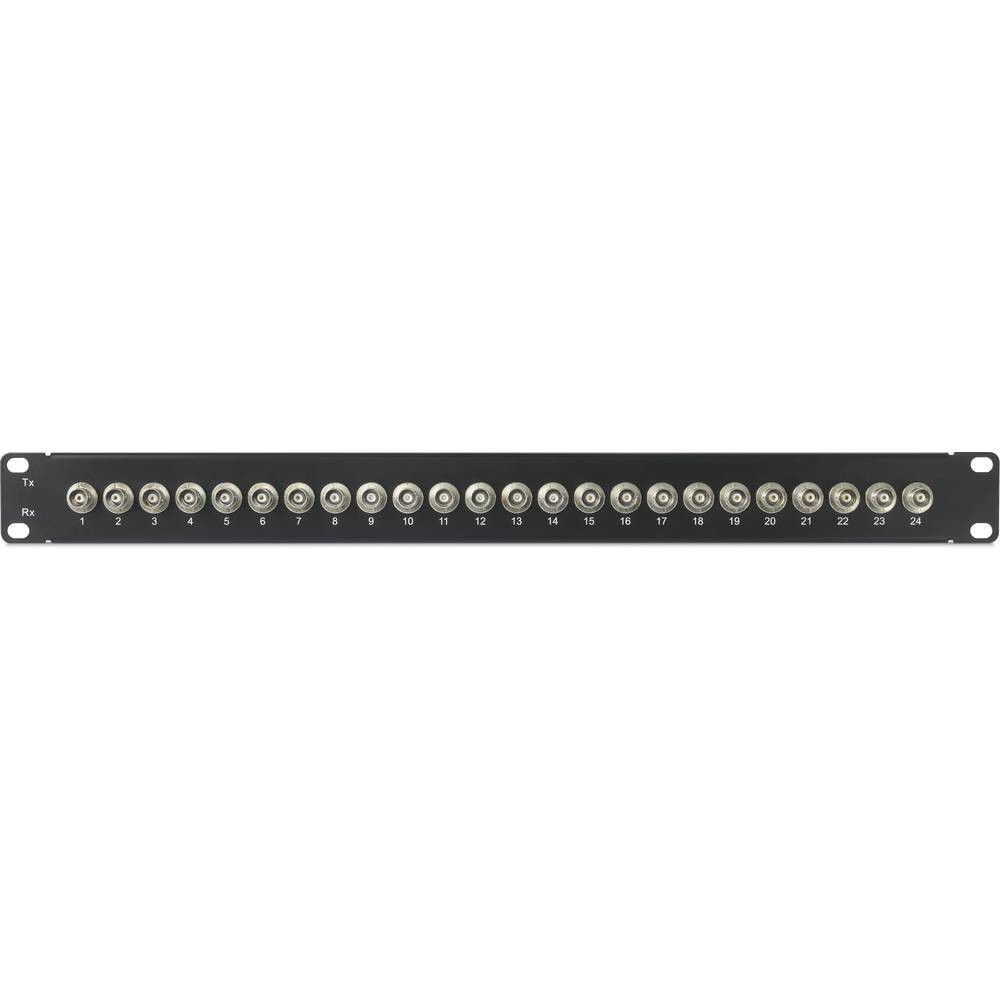 Renkforce 24-poorts BNC-patchpaneel, 19 inch, 1 HE, volledig aangesloten