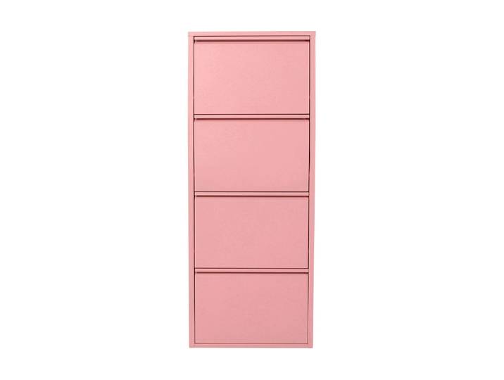 Schuhschrank KARE DESIGN Caruso 4 , rosa, B:50cm H:136cm T:15cm, Metall, Schränke, Schuhschrank