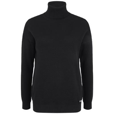 Rollkragenpullover OXMO "Rollkragenpullover OSSina", Damen, Gr. S, schwarz, Obermaterial: 100% Baumwolle CO., Pullover Rollkragenpullover