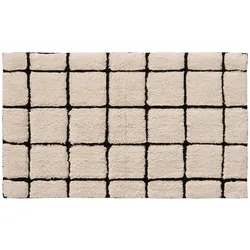 benuta Pop - Badteppich für Badezimmer - Badematte Noa Cream/Schwarz 50x80 cm