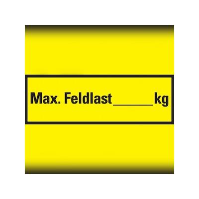 Dreifke® Regalbelastungs-Aufkleber max. Feldlast, ökologische Folie, 150x50mm, 5 Stk.