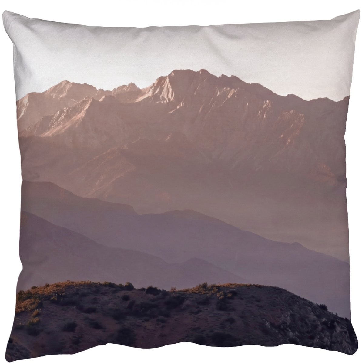 Sierkussen Panorama Landschap met Bergen - 40 x 40 cm