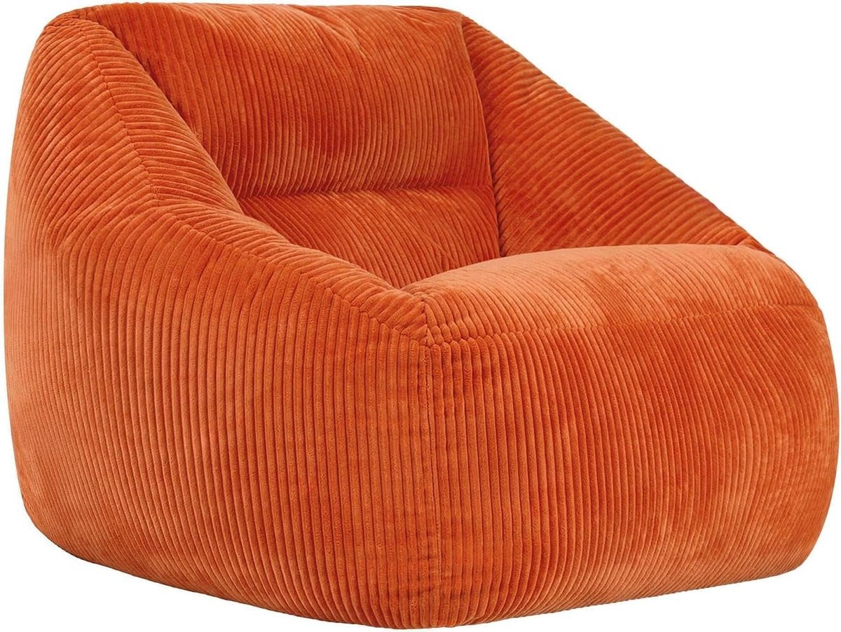 Oranje Corduroy Zitzak Fauteuil voor Volwassenen
