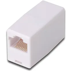 DIGITUS CAT 5e Modulare Kupplung, ungeschirmt RJ45 zu RJ45, Farbe Weiß