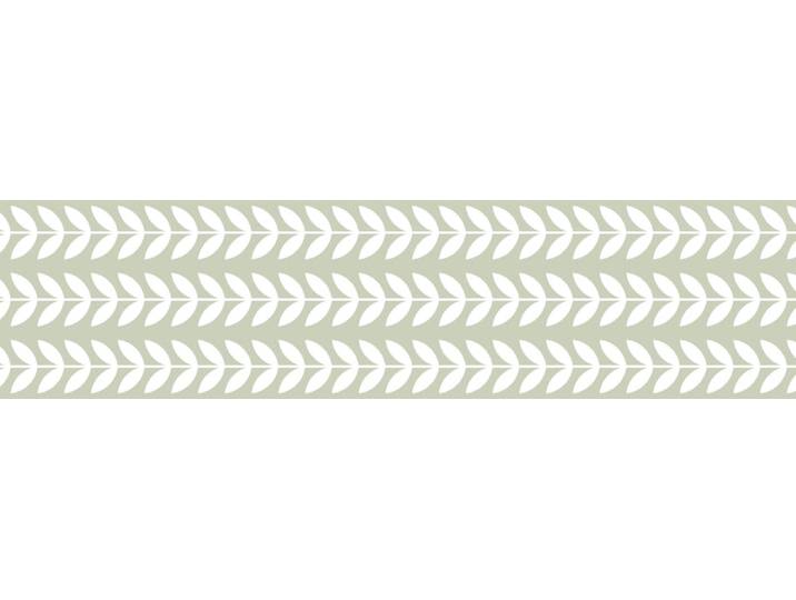 Tapis en vinyl feuilles vintage vert 48x198 cm