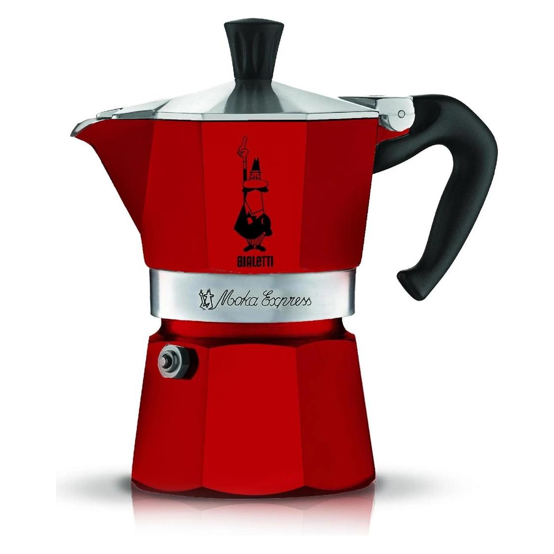 Bialetti Moka Express 3 T Candyland 3 Tassen, rot (3 Tassen) (0005466)