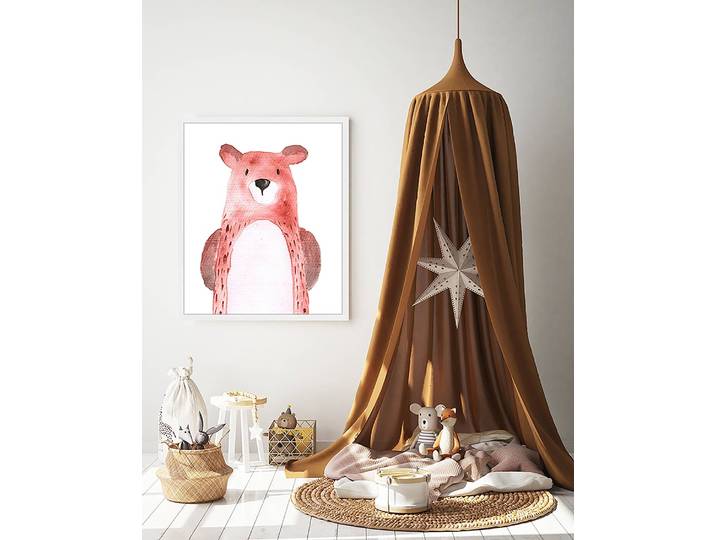 Tableau déco Bear 53 x 63cm Multicolore