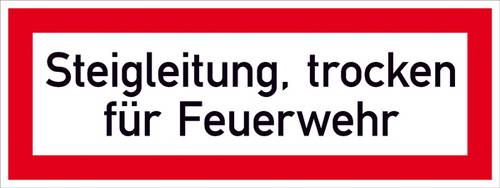 SafetyMarking 11.2881 Hinweisschild Steigleitung, trocken Aluminium (B x H) 297mm x 105mm 1St.