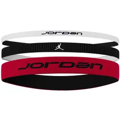 3er Pack NIKE Jordan Elastic Sport Mixed Width Haarbänder 117 - white/gymred/black