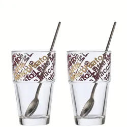 Latte-Macchiato-Glas-Set SOLO (BHT 9,10x20,20x8,70 cm) - bunt - BHT 9,10x20,20x8,70 cm
