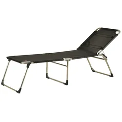 Gartenliege Amigo 40+ aus Aluminium, modern, 3-fach verstellbar, schwarz, wetterfest